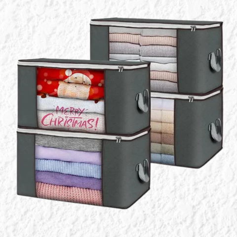 Non-Woven Blanket and Clothes Organizer With Zipper